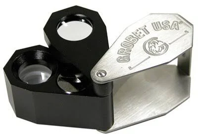 Grobet Illuminated 10X,14X u0026 20X Jeweler Loupe with 4 LED Lights - 29-618