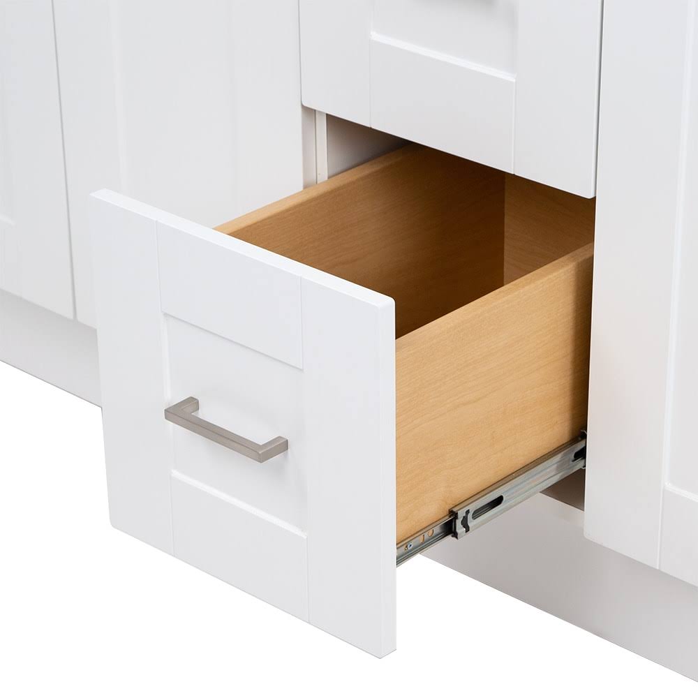 Project Source 60-in White Bathroom Vanity Cabinet | R36 VSDB60
