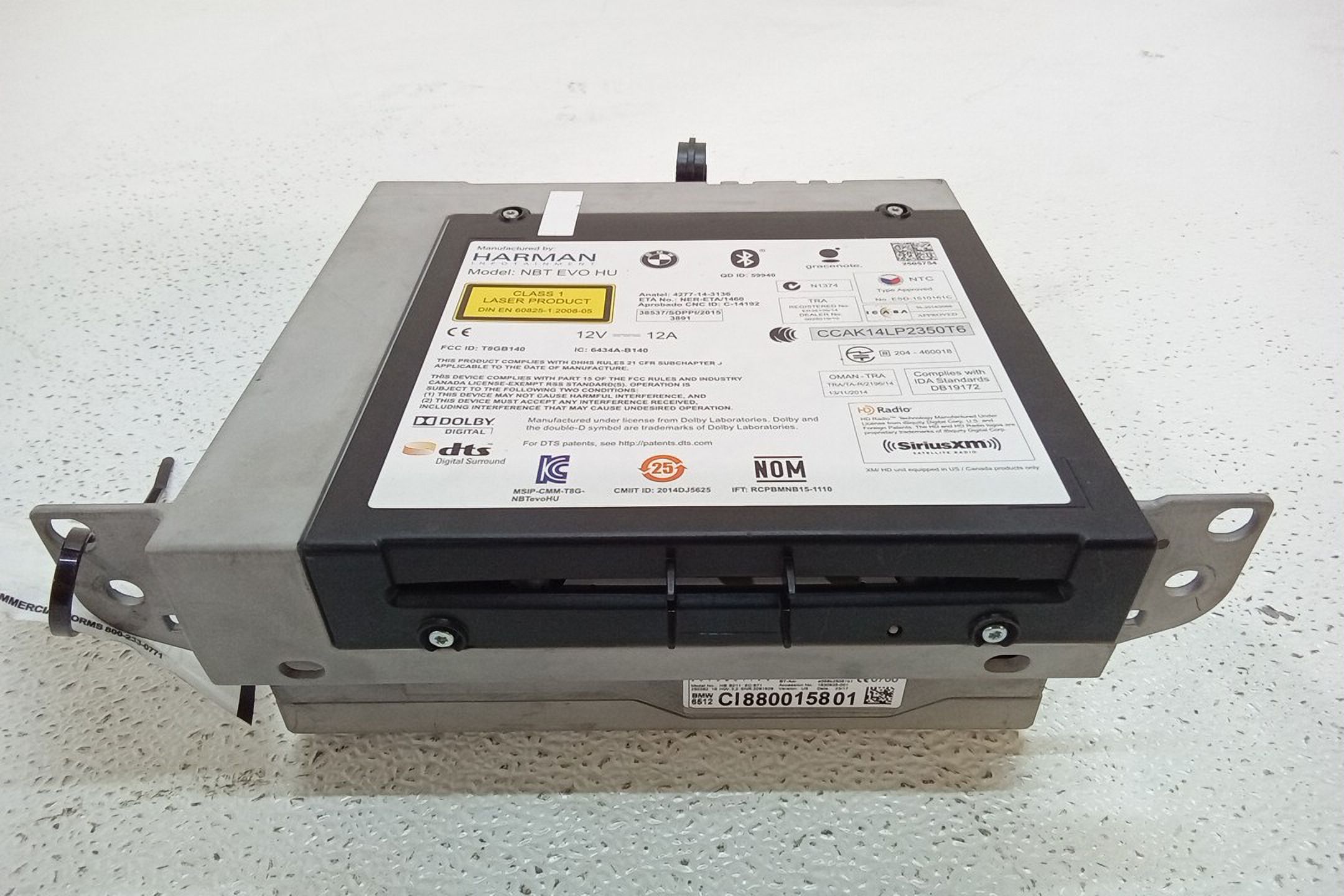 Pre-Owned 2018 BMW 330i Navigation Radio Receiver 2 DIN w/ CD Player 6512CI880015801 OEM (Good)