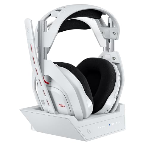 Logitech G Astro A50 Omni-Platform Wireless Gaming Headset + Base Station for PS5, Xbox, PC: PLAYSYNC Audio Switcher,