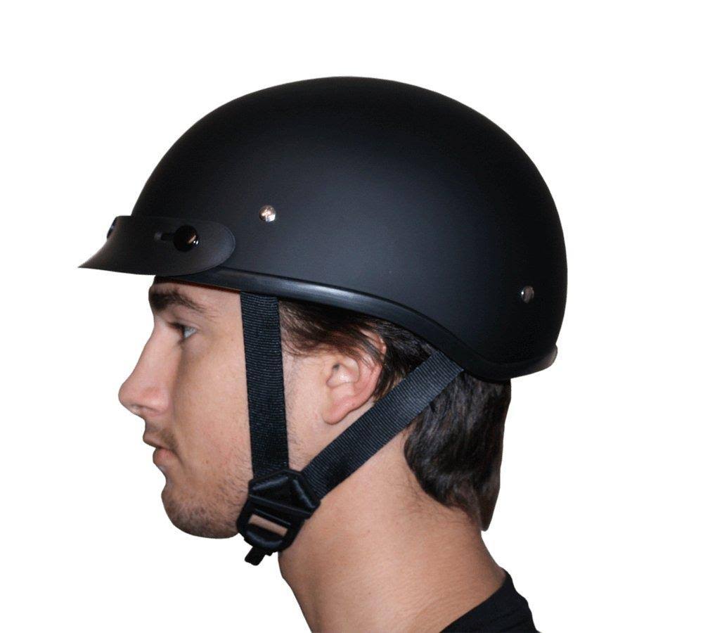 Daytona Helmets Motorcycle Half Helmet Skull Cap- Pistons Skull 100% Dot Approved