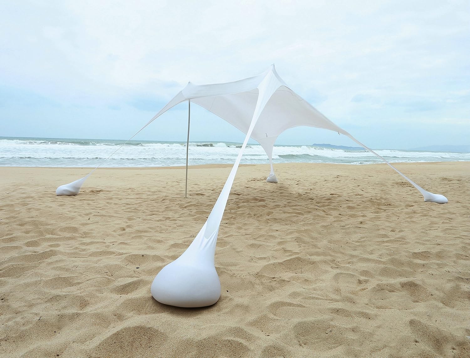 AMMSUN Beach Tent with sandbag Anchors, Portable Canopy Sun Shelter,7 X 7ft -Lightweight