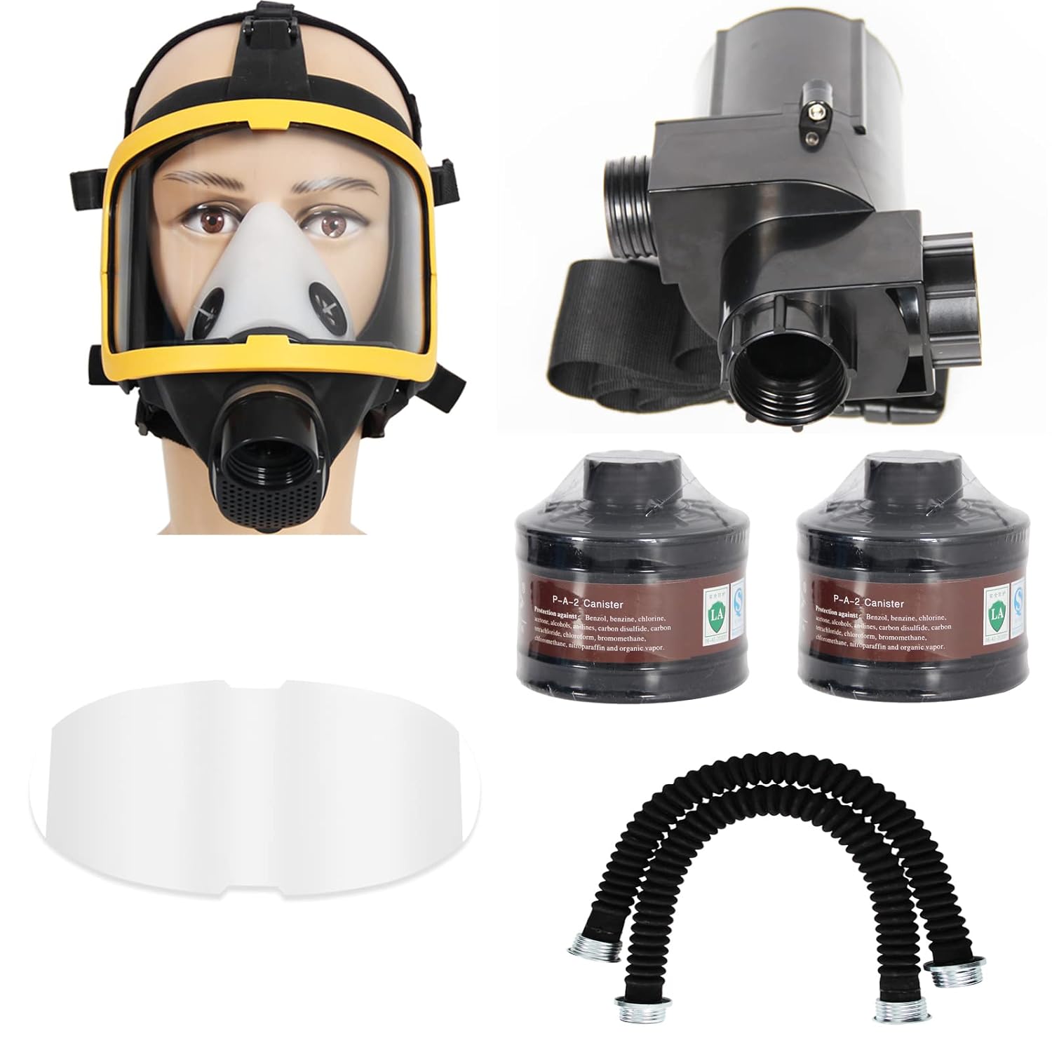 Portable Electric PAPR Respirator System, Air Respirator for Painting, Powered Air Purifying Respirator, Dust and Industry Use
