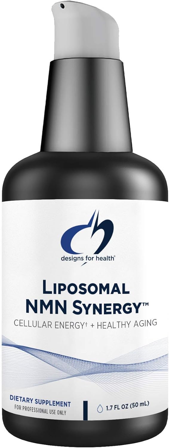 Designs for Health Liposomal NMN Synergy - Liquid NMN (Nicotinamide Mononucleotide) NAD+ Supplement - Promotes Cellular Energy