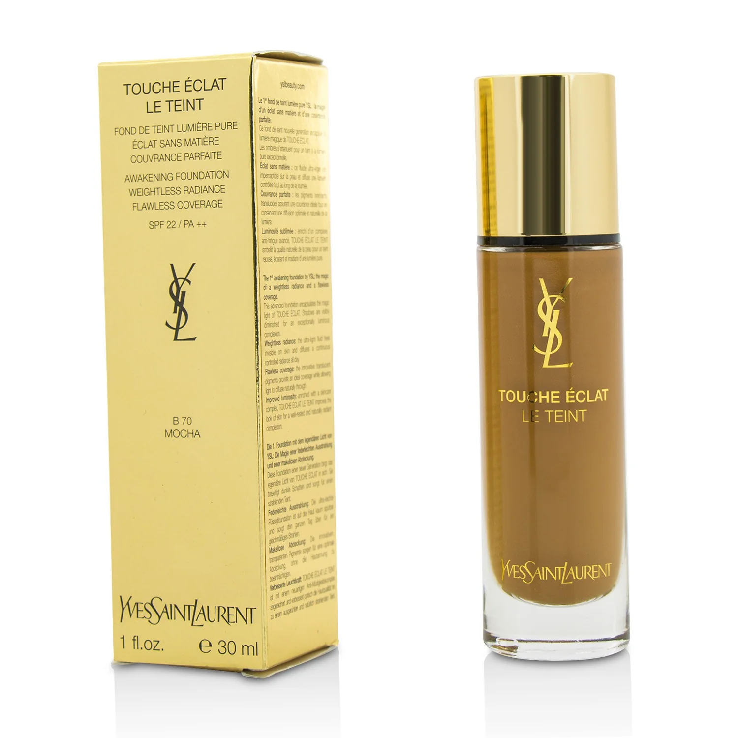 Yves Saint Laurent Touche Eclat Le Teint Awakening Foundation SPF22 - #BR45 Cool Bisque  30ml/1oz