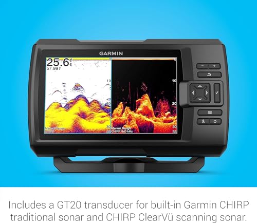 Garmin Striker Vivid 7cv, U.S. with GT20-TM Transducer - Easy-to-Use 7-inch Color Fishfinder and Sonar Transducer
