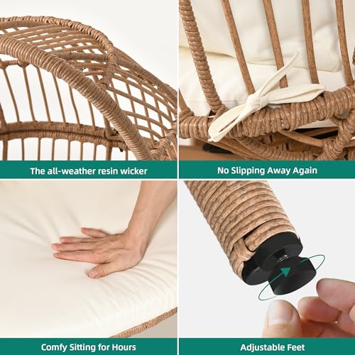 YITAHOME Outdoor Narrow Egg Chair Wicker