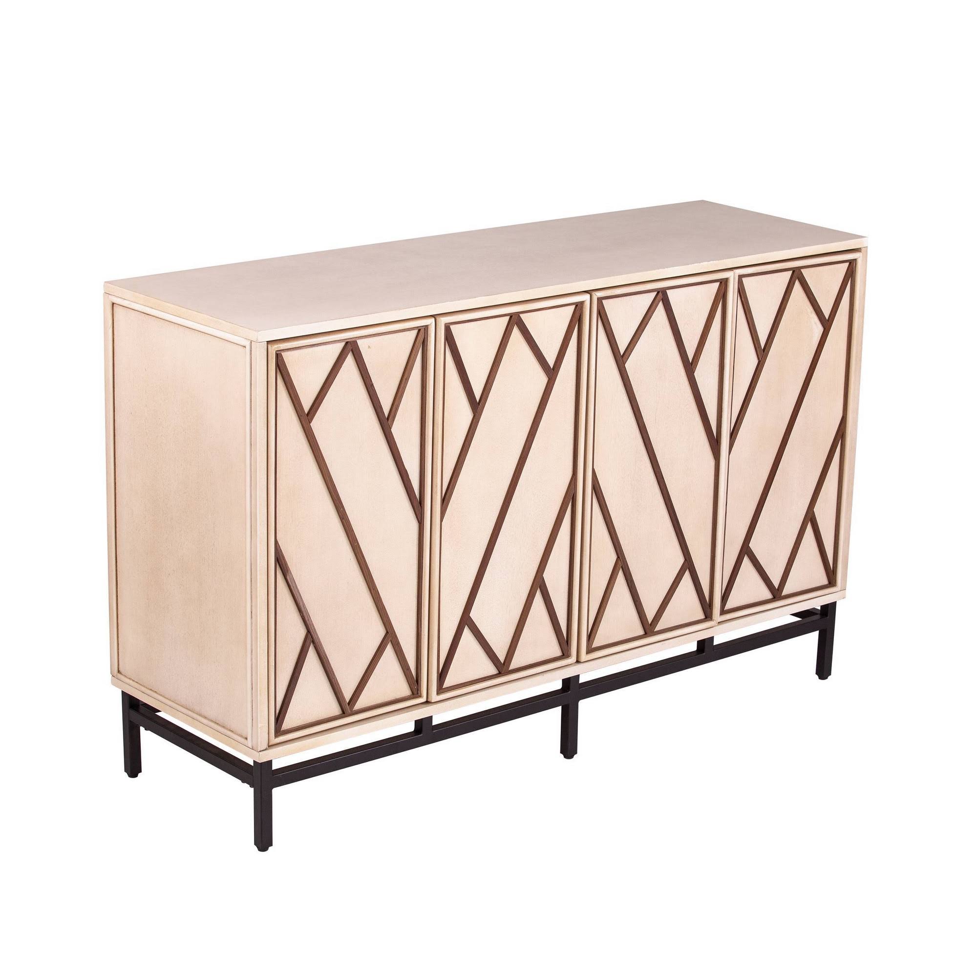Maisas Art Deco Buffet Antique Cream/Black - Aiden Lane