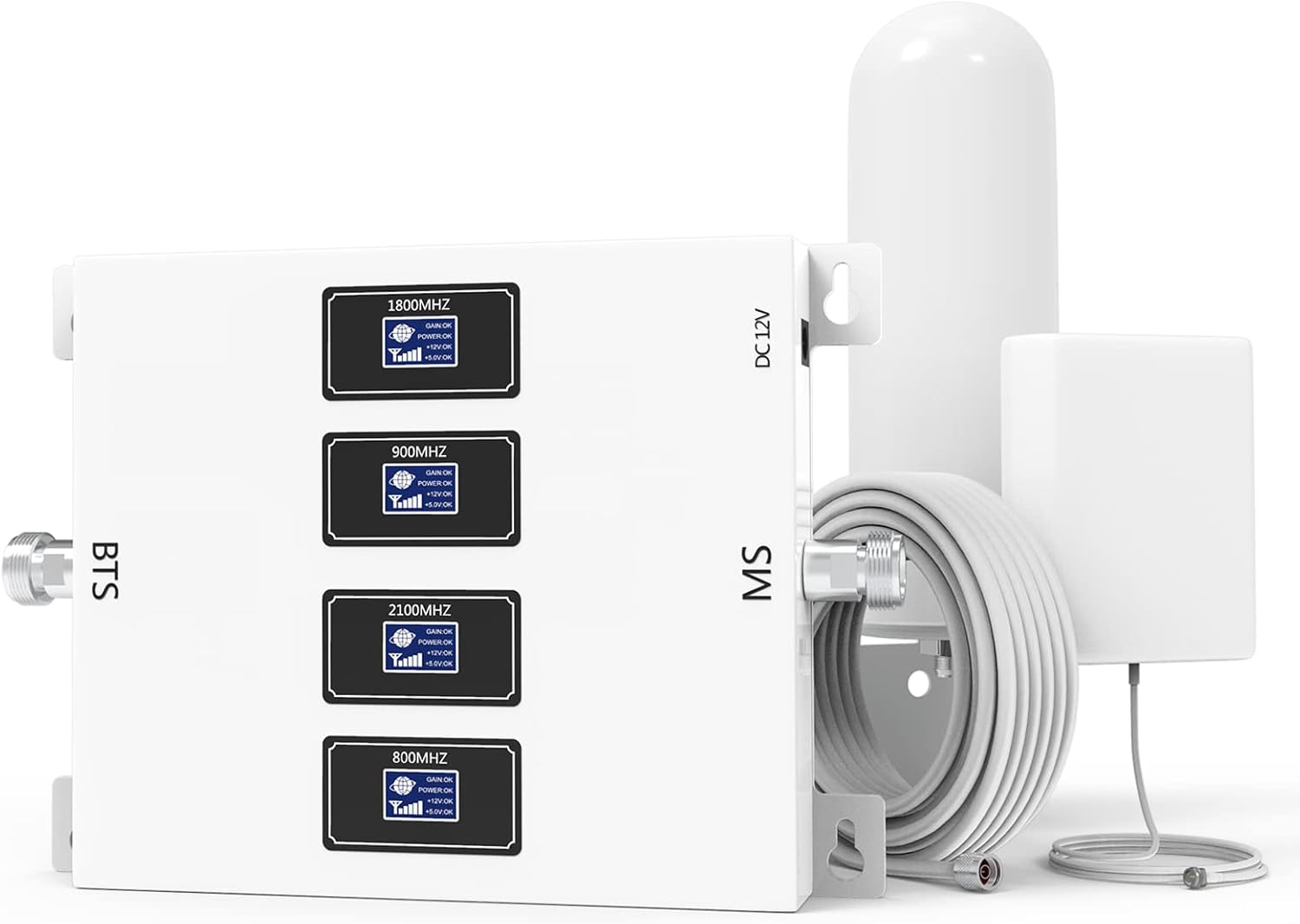 Goboost Cell Phone Signal Booster for Home and Office Boosts Verizon AT&T T-Mobile Signal 2G 3G 4G LTE 5G Band 2/4/5/12/17 Cell Phone Signal Booster