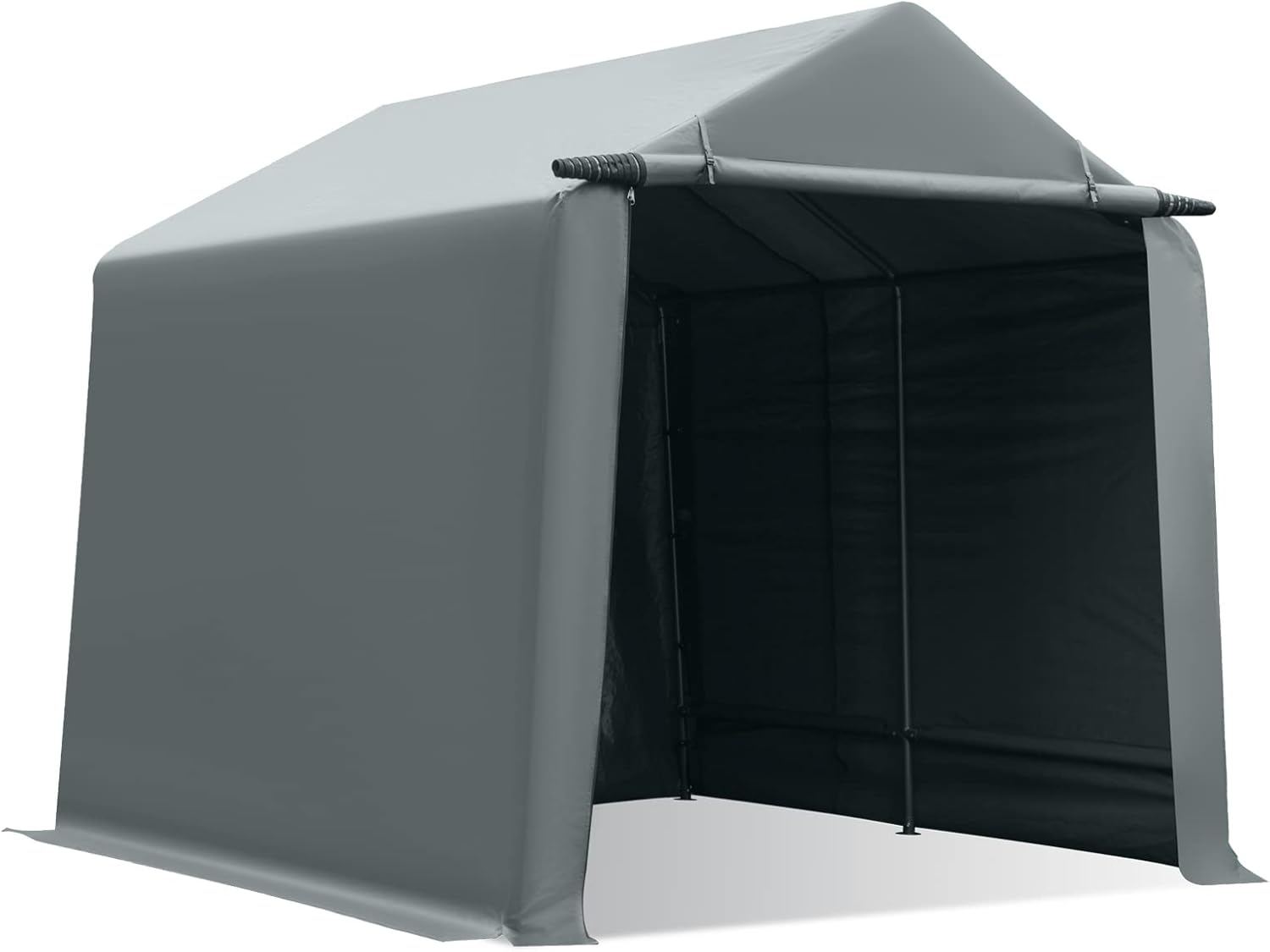 Gardesol Storage Shelter, 6x8 ft Portable Shed Outdoor Carport with Roll-up Zipper Door, Waterproof and UV Resistant Outdoor Storage Shed for Bike