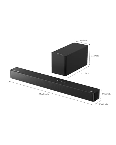 ULTIMEA 5.1CH Surround Sound Bar with Subwoofer, Dolby Atmos, VoiceMX & BassMX Tech, 300W Soundbar for Smart TV