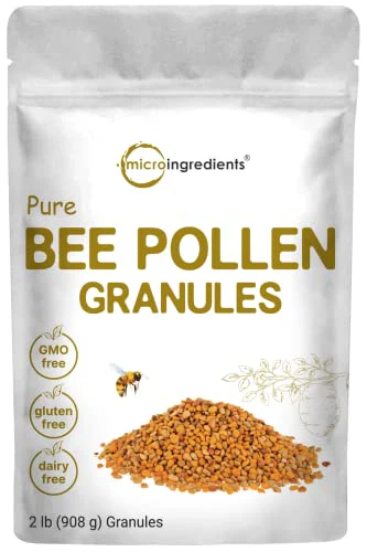 Micro Ingredients Pure Bee Pollen Granules, 2lbs | Fresh Harvest, Natural Superfood, Raw Sweet Flavor | Rich in B Vitamins, Minerals, Protein