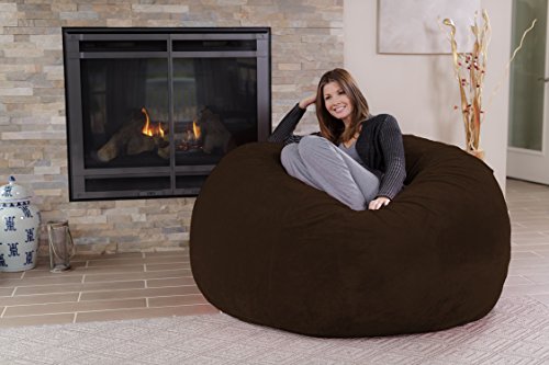Chill Sack Bean Bag Chair - 5' Giant Memory Foam Lounge Chair with Soft Microfiber Cover – Cozy Furniture for Living Room, Dorm