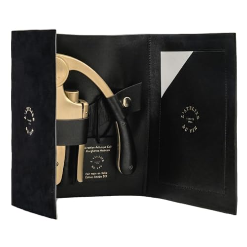 L'atelier Du Vin Oeno Motion Groom Corkscrew & Cork Dome Glass Cloche Display - Tabletop Centerpiece Walnut Wood Base Wine Tasting