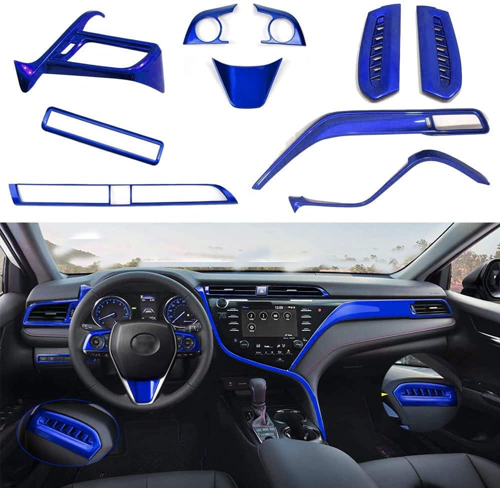 Boltry for Toyota Camry LE SE XLE XSE 2018-2020 ABS Full Set of Car Interiors Instrument Panel Decorative Center Console Moulding Trim Air Outlet