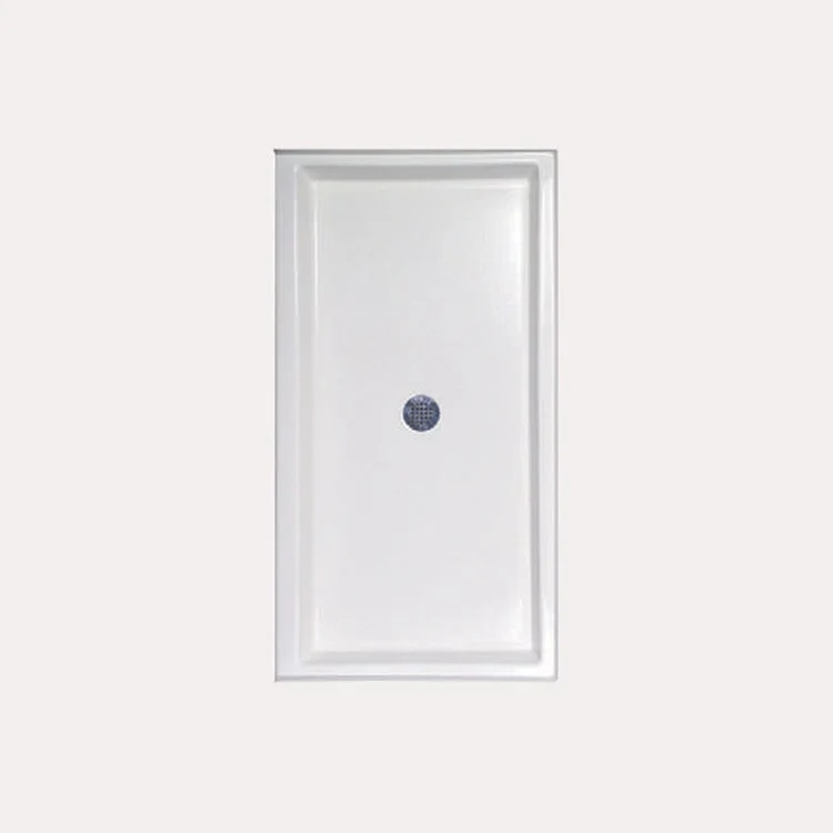 Shower Base Rectangular Bone 36 x 42 Inch Acrylic Standard Polished Chrome Drain Included