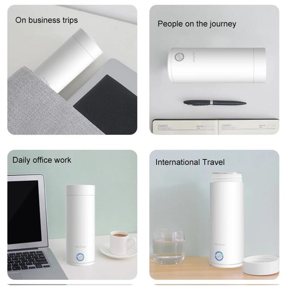 Electric Heating Cup 400ML Mini Portable Kettle Cup Temperature Controlled Smart Thermos Automatic Wellness Kettle Insulated Cup