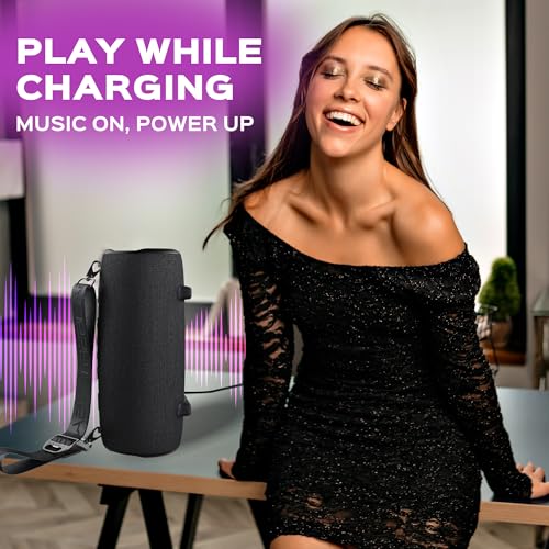 TREBLAB Ultra Loud Wireless Speaker - 60W Stereo Sound with Deep Bass, 20H Playtime, Powerbank, Waterproof