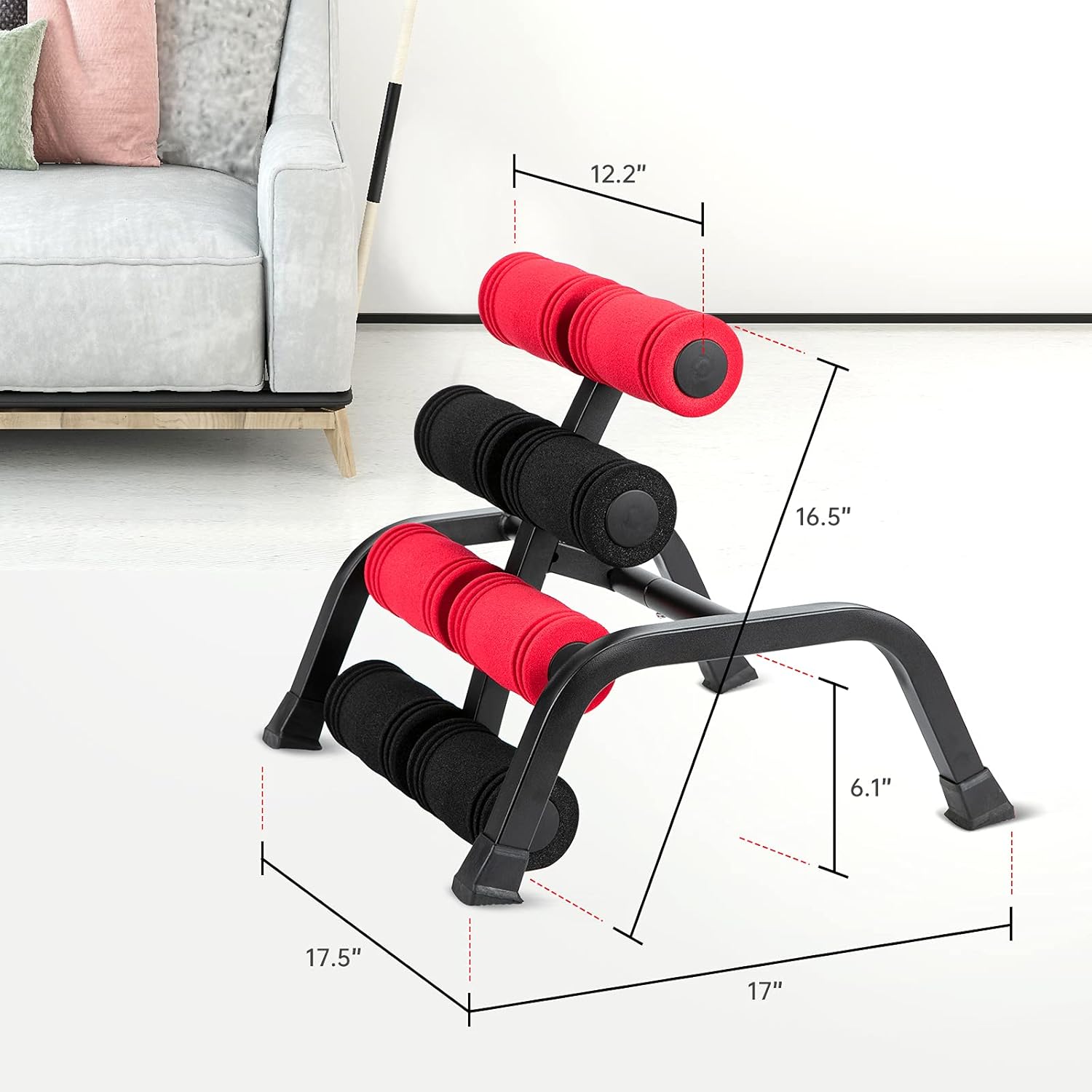 Skybike Mini Inversion Table with 135 Degree Inversion, Soft Backrest Foam Roller and Heavy Duty Steel Frame for 300 lb Weight Capacity. MIT135