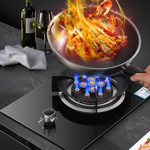 Gas Cooker - Portable Gas Stove, Easy-to-clean Portable Gas Stove For Home Use, 13 Cavities Tempered Glass Cooktop Burner