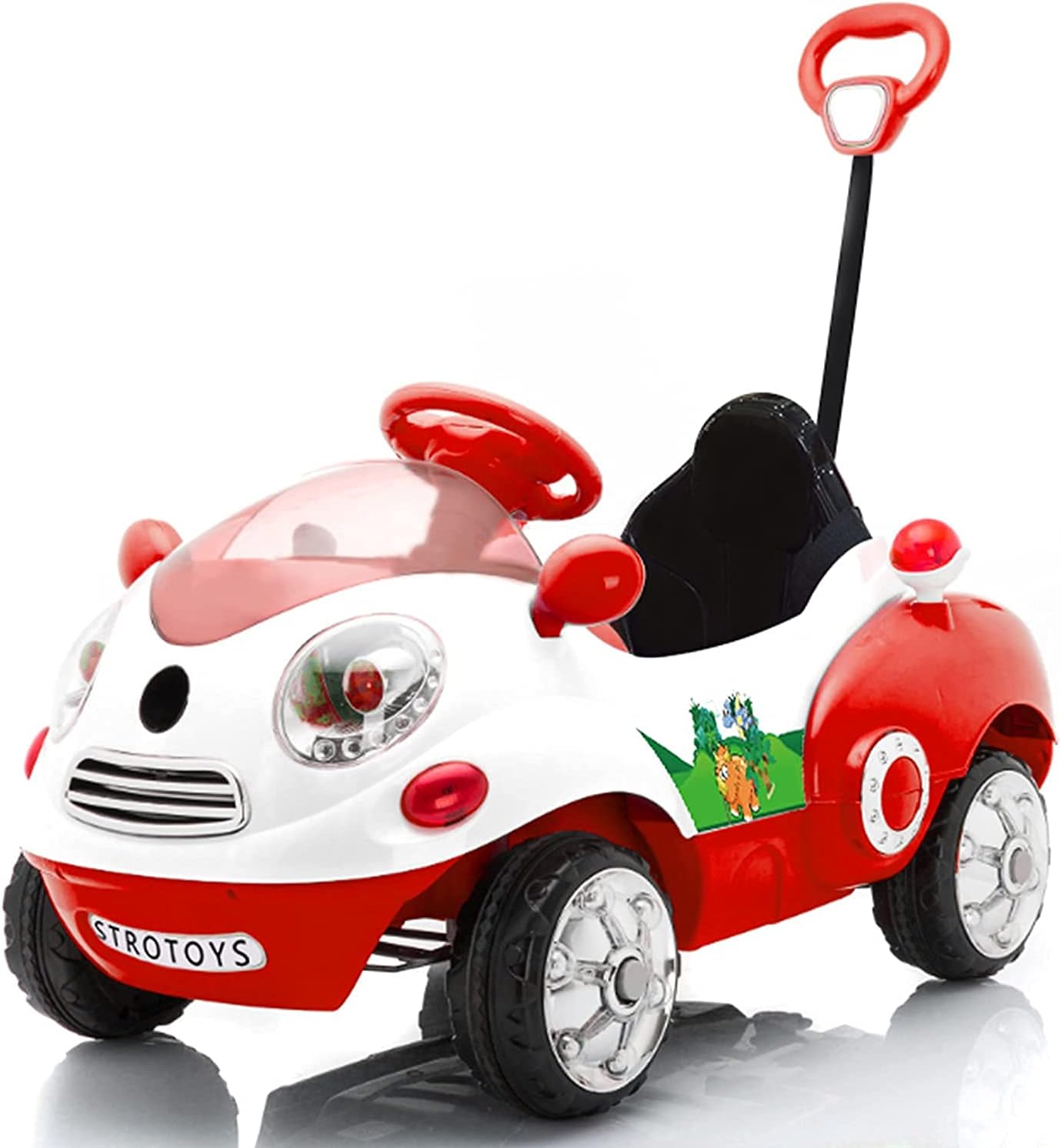 Ride On Push Car for Toddlers Ride on Toy with Remote Control Baby Car Stroller Kids Electric Vehicles Toddler Baby Car Music Play, Glowing Wheels