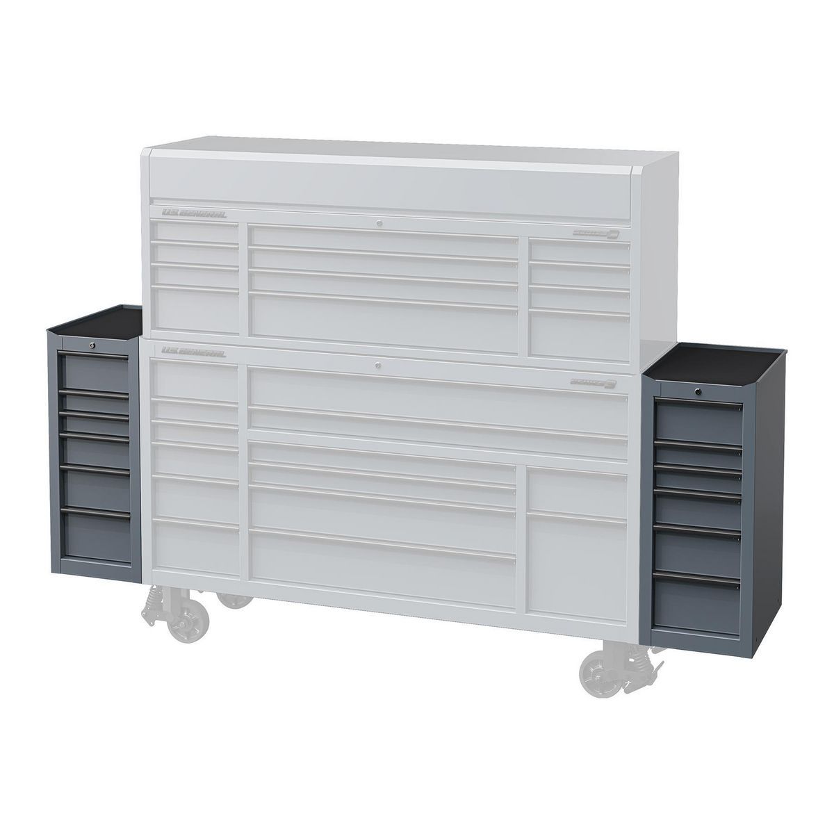 U.S. GENERAL 15 in. End Cabinet, Series 3, Slate Gray