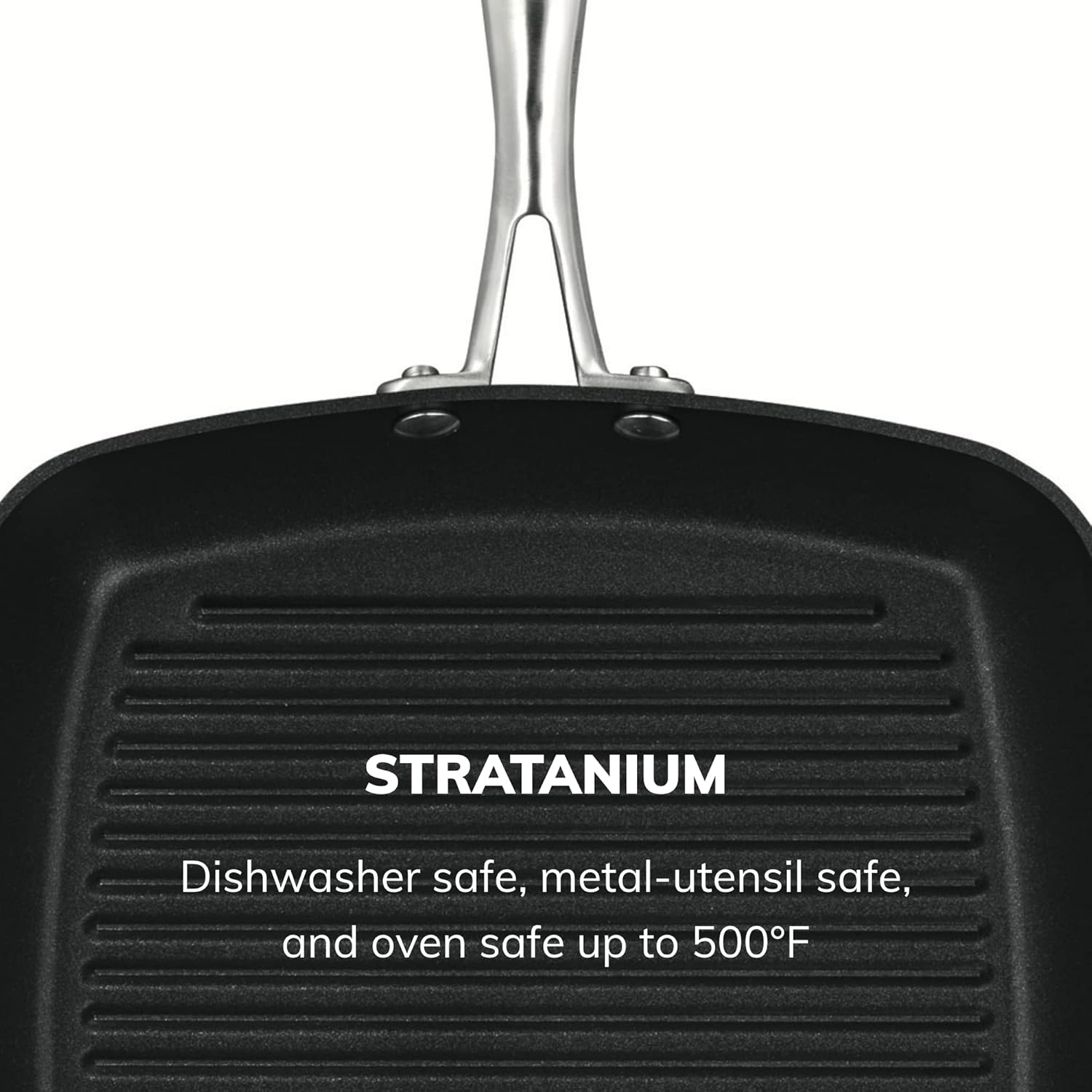 SCANPAN Professional 10.5” Square Grill Pan - Easy-to-Use Nonstick Cookware - Dishwasher, Metal Utensil & Oven Safe - Made in Denmark