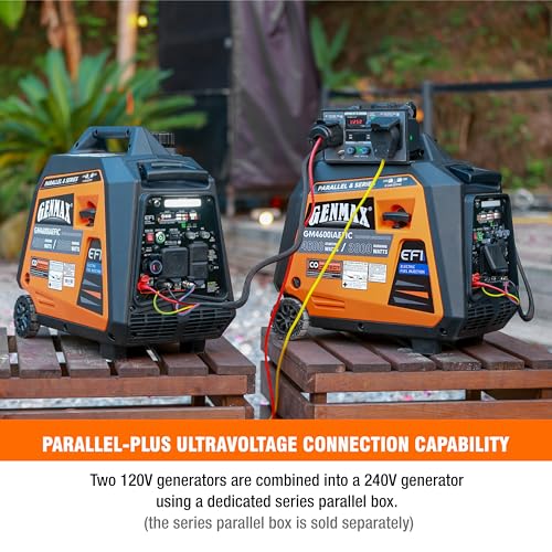 GENMAX Generator，EPA Compliant, Eco-Mode Feature, Ultra Lightweight for Backup Home Use & Camping