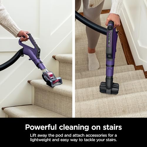 Shark Upright Vacuum, Stratos with DuoClean PowerFins, HairPro, Powered Lift-Away, Self-Cleaning Brushroll, & Odor Neutralizer Technology, Navy