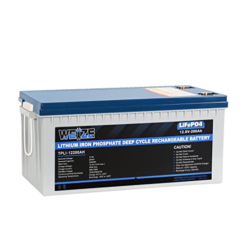 Weize 12V 100Ah TM LiFePO4 Lithium Battery, Built-in Smart BMS, Group 31 Deep Cycle Battery Perfect for Trolling Motor, RV, Solar, Marine