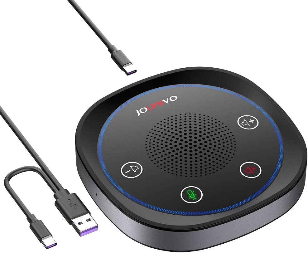 USB Speakerphone， Omnidirectional Computer Speaker with Microphone