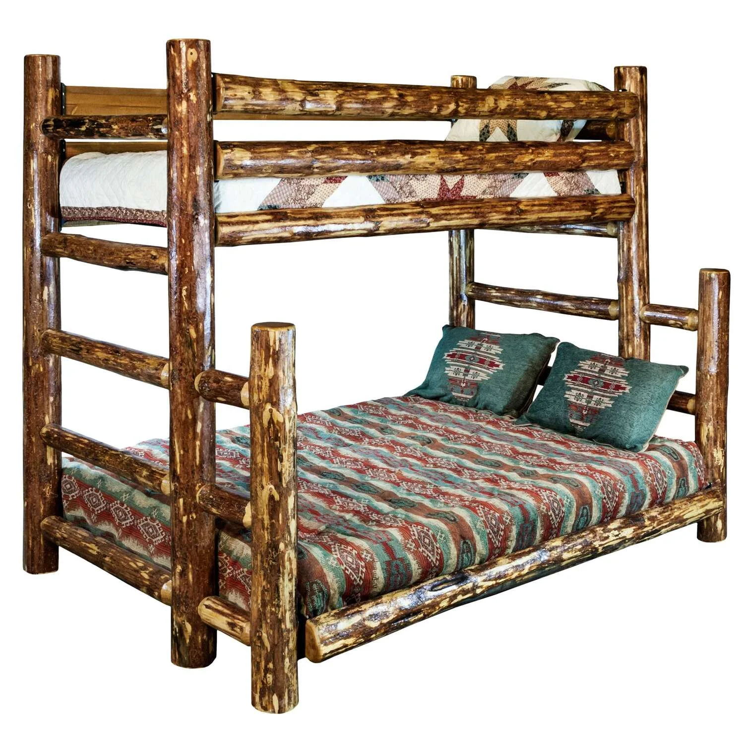 Montana Woodworks Glacier Country Wood Twin over Full Bunk Bed in Brown