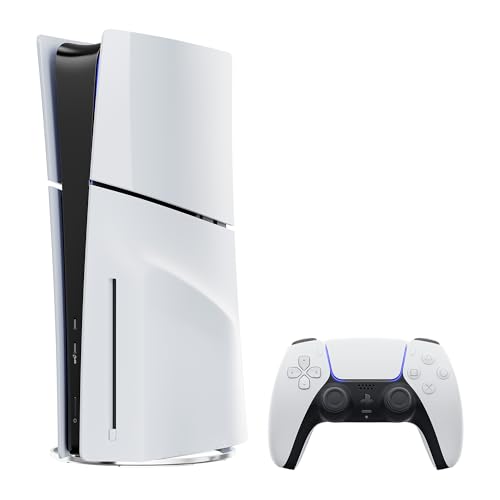 PlayStation 5 Slim Disc 2TB SSD Edition Bundle with Spider-Man: Miles Morales and Controller Case - White