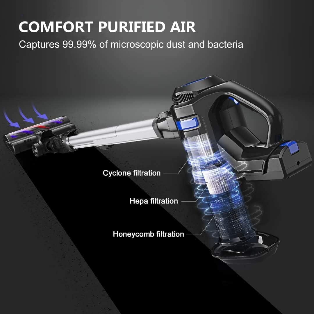 Moosoo Cordless Vacuum 4-in-1 Lightweight Stick Vacuum Cleaner, XL-618A