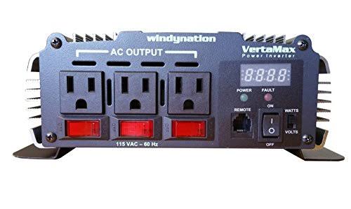 Vertamax Pure Sine Wave 1500 Watt 3000W Surge 12V Power Inverter DC to 115 AC Car Solar Off-Grid RV Back Up