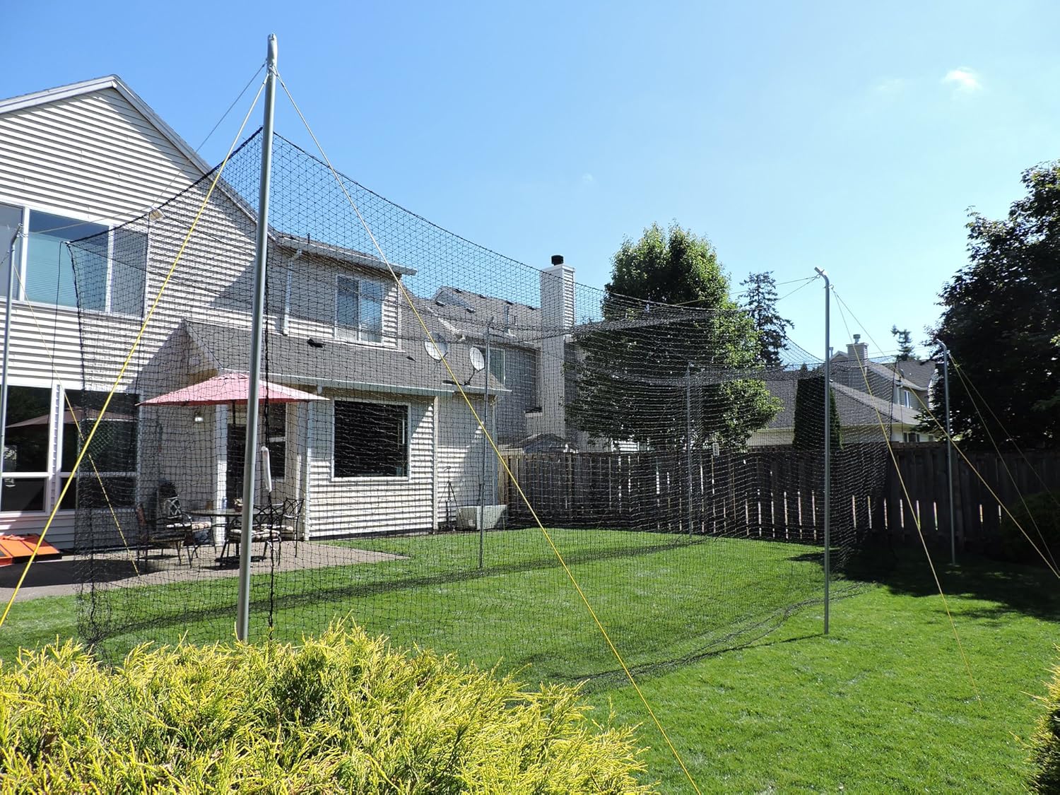 Jugs Hit at Home Backyard Batting Cage — Compact 45’ x 11’ x 11’ Size is Perfect for backyards, or Small Hitting Area. Includes net