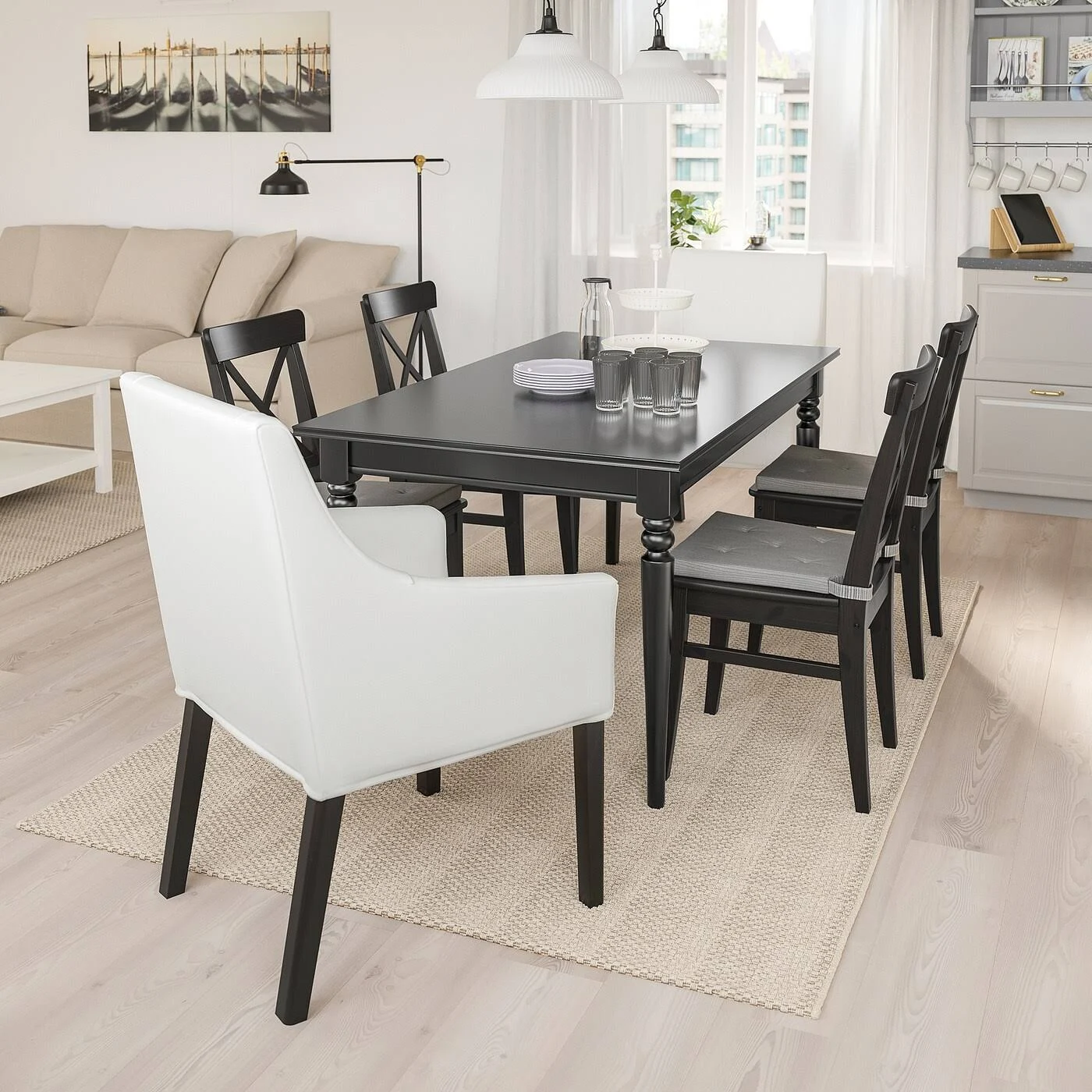 IKEA - SAKARIAS Armchair, Inseros White, Tested for: 243 lb