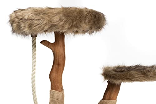MAU Modern Cat Tower - Wooden Cat Scratching Tree & Condo - Luxury Collection - Cat Lovers Gift