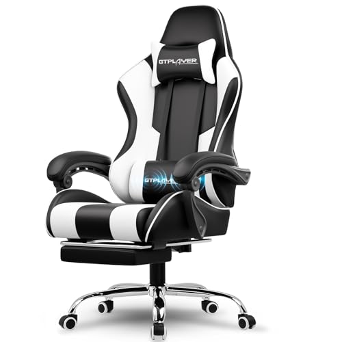 GTPLAYER Gaming Chair, Computer Chair with Footrest and Lumbar Support