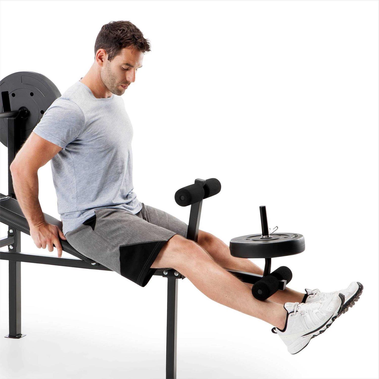 Marcy Competitor Standard Adjustable Weight Bench with 80 lb. Weight Set - Sports Supplies Online Store
