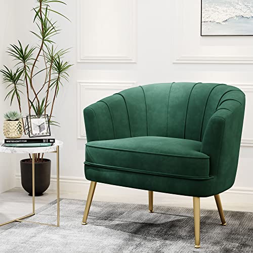 Andeworld Velvet Accent Chair, Upholstered Modern Single Sofa Side Chair