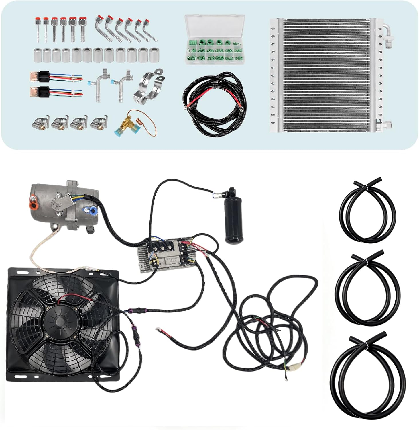 12V automobile air conditioner electric compressor, applicable to refitting automobile air conditioning system
