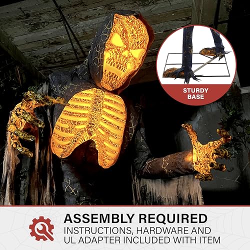 Haunted Hill Farm Motion-Activated 7.5-Ft. Tall Smoldering Ghoul