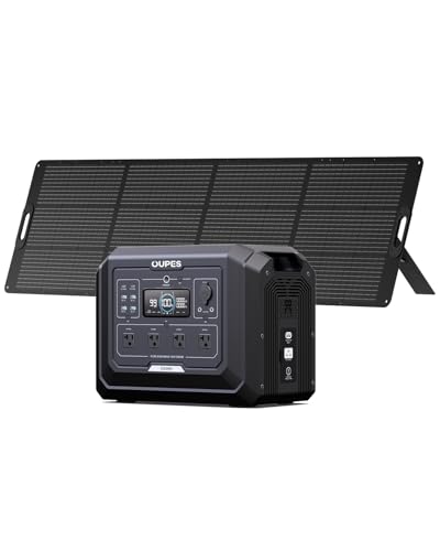 OUPES Mega 1 Portable Power Station 2000W (4500W Peak), 1024Wh LiFePO4 Battery Generator with 1400W AC Charging & 800W Solar Charging