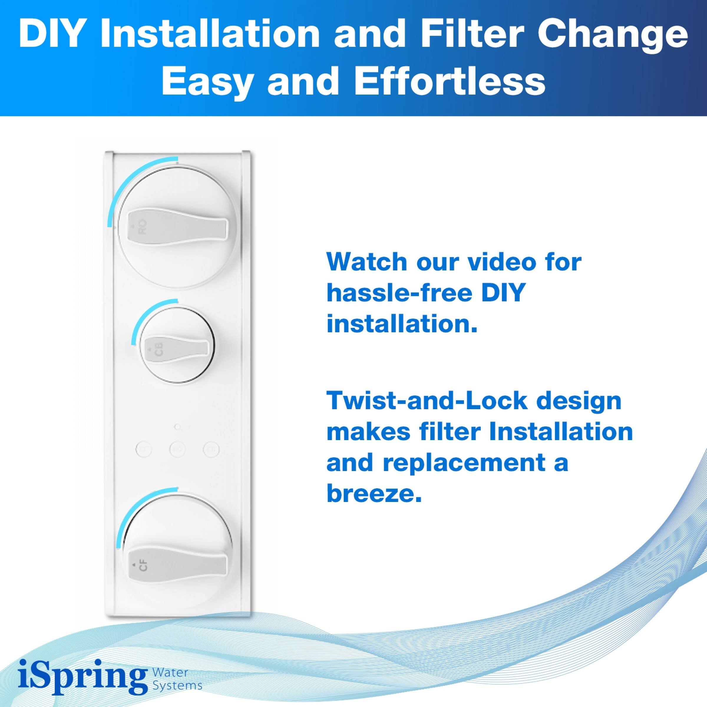 iSpring Ro500 Tankless RO REVERSE Osmosis Water Filtration System, 500 GPD Fast Flow, Smart Faucet with TDS Monitoring, 2:1 Pure