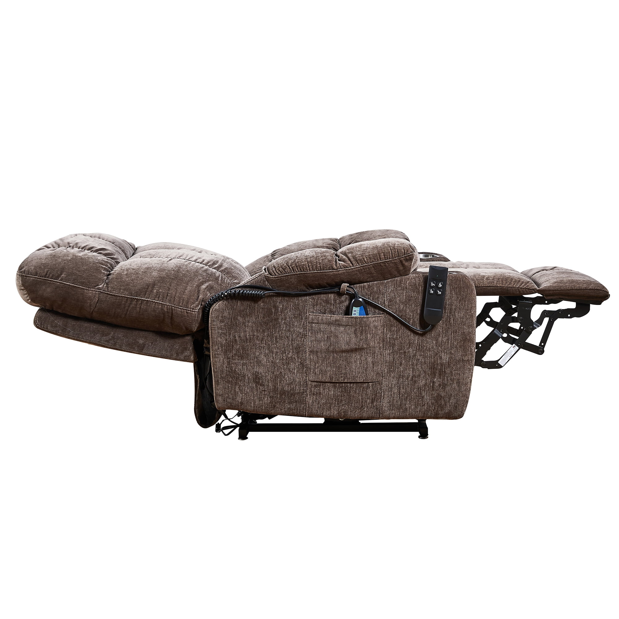 JIELARHUA Dual OKIN Motor Power Lift Recliner Chair for Elderly Infinite Position Lay Flat 180° Recliner with Heat Massage