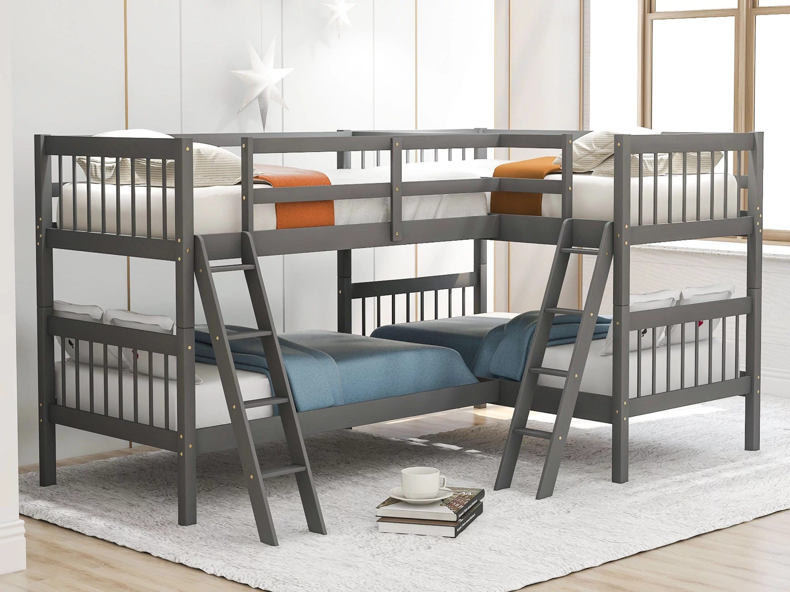 Two Haven Twin L-Shaped Bunk Bed