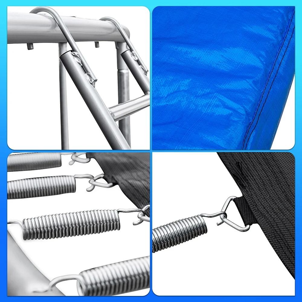 Highsound 12 FT Trampoline for Adults/Kids with Safety Enclosure Net, Basketball Hoop and Ladder