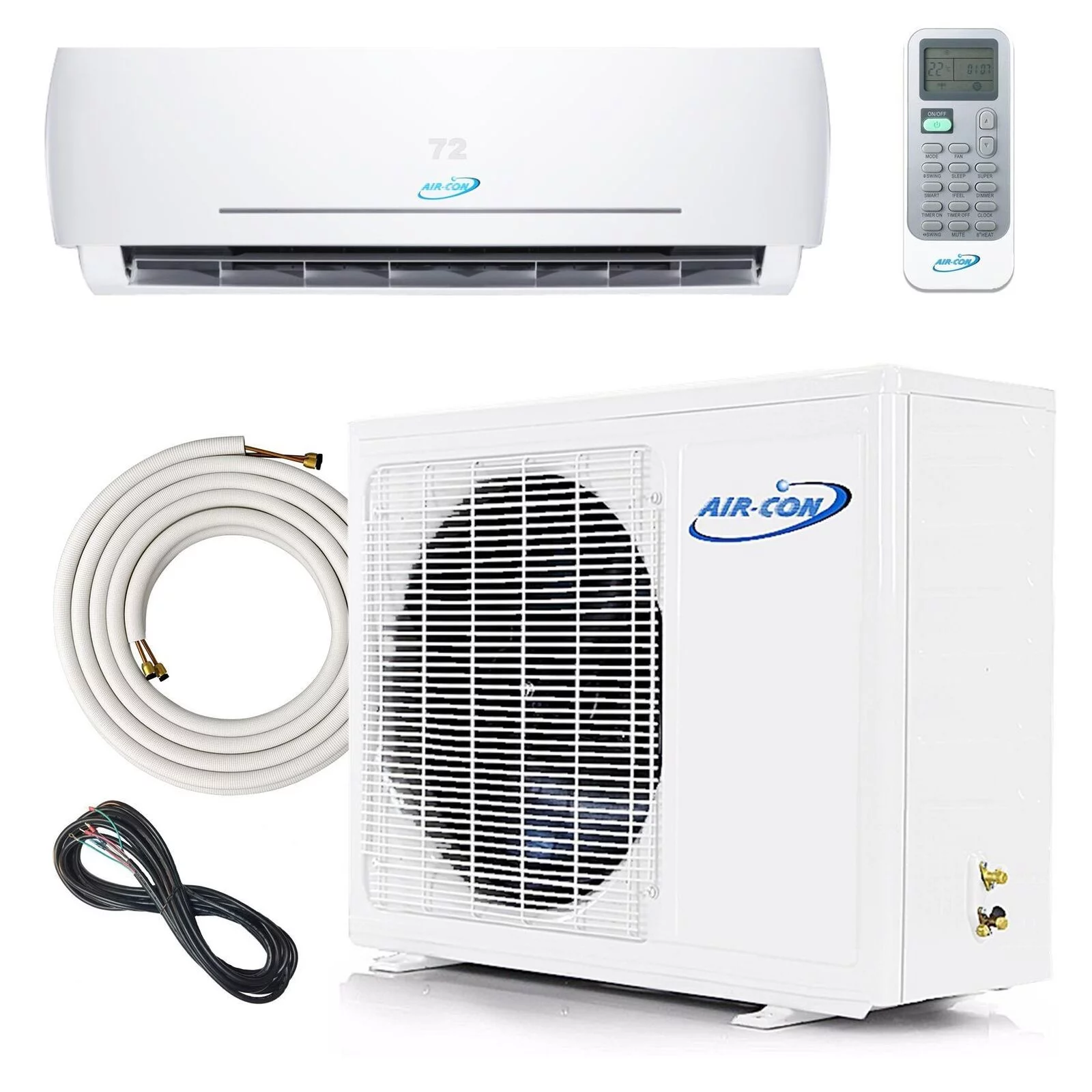 Air-Con 24000 BTU Mini Split Air Conditioner Heat Pump Ductless 18 Seer 220v