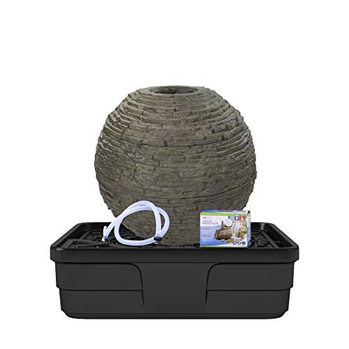 Aquascape 78290 Medium Stacked Sphere Water Fountain Kit, Slate Gray, Landscape Kit